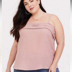 TORRID Dusty Pink Georgette Pleated Cami